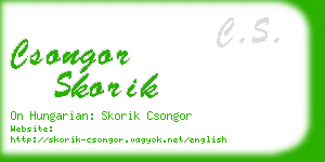 csongor skorik business card